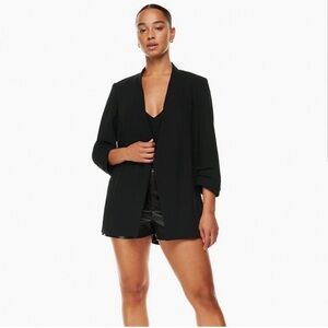 Babaton Oversized Relaxed Fit Academia Lagenlook Power Blazer In Black Size 2